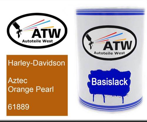 Harley-Davidson, Aztec Orange Pearl, 61889: 500ml Lackdose, von ATW Autoteile West.